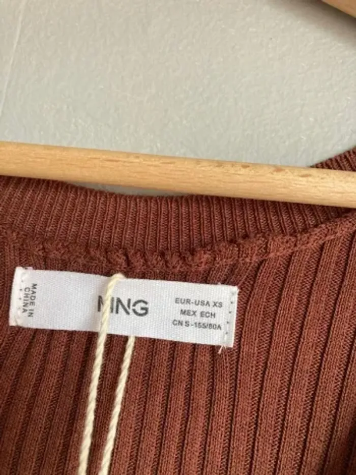 Top Mango en maille fine et côtelée – Taille XS – Neuf - photo numéro 2