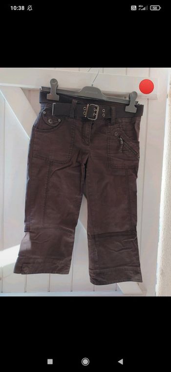 Pantacourt marron T36