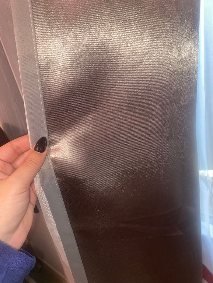 Lot de deux rideaux occultant avec voilage - photo numéro 3