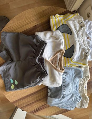 Lot teeshirt, short et veste, taille 6 mois
