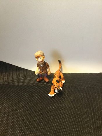 Marsupilami lot 2 figurines Bring M’Backalive et jaguar PVC Plastoy