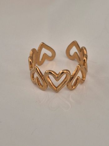 Bague cœur en acier