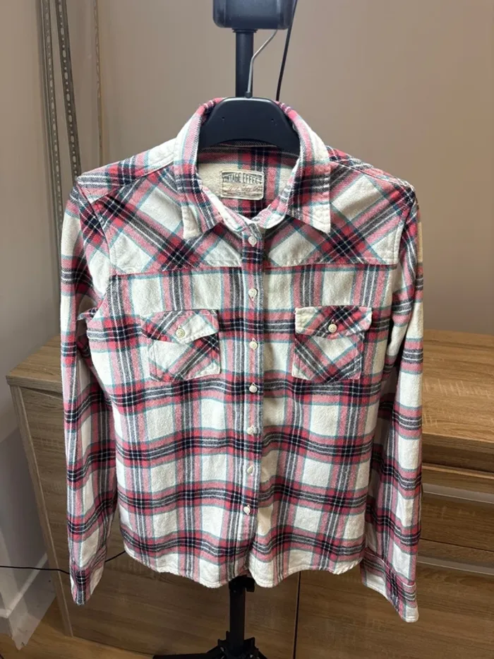 Chemise manche longue pour femme vintage effet taille XS