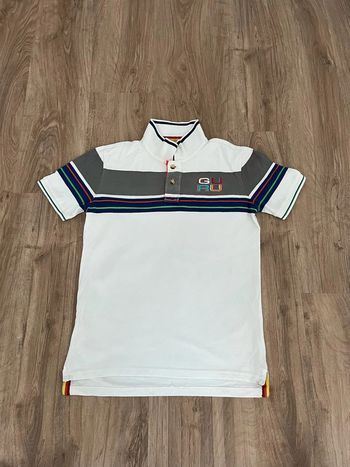 Polo blanc homme Guru vintage taille S état satisfaisant