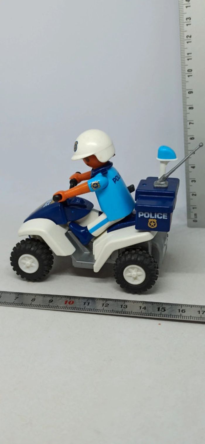 Véhicule quad de police à friction avec policier playmobil - photo numéro 5