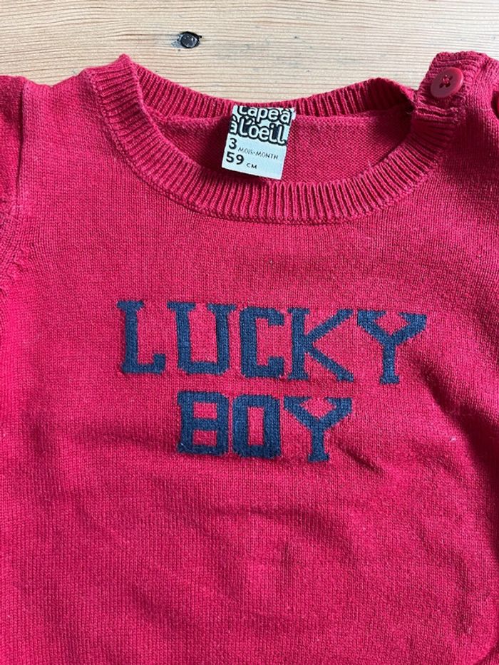Pull bebe rouge - photo numéro 3