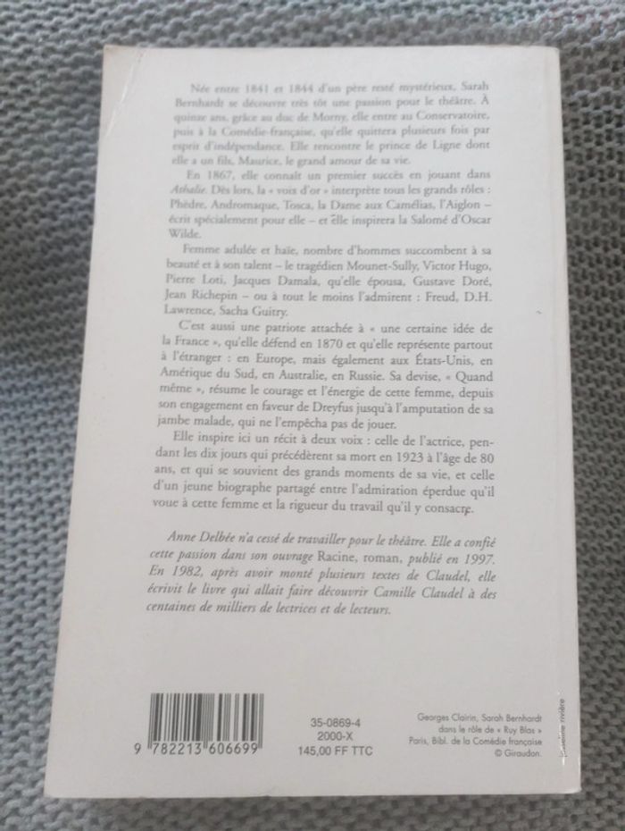 Anne Delbée - Le sourire de Sarah Bernhard - photo numéro 2