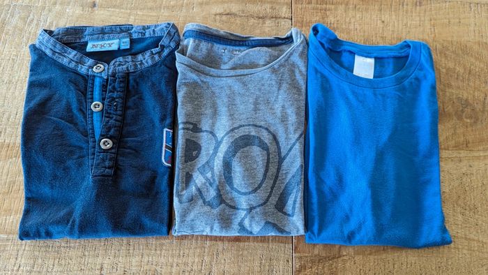 Lot de 3 tee-shirts tons bleu et gris - photo numéro 8