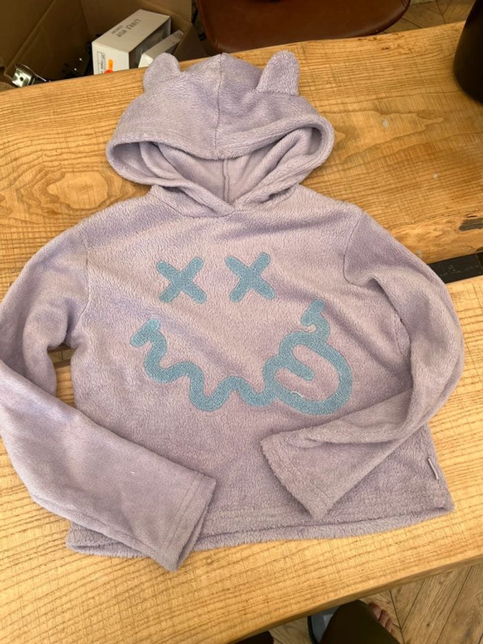 Pull pilou undiz pyjama sweat taille XS 34 14 ans à capuche oreilles - photo numéro 2