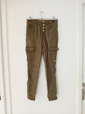 Jeans slim cargo femme c