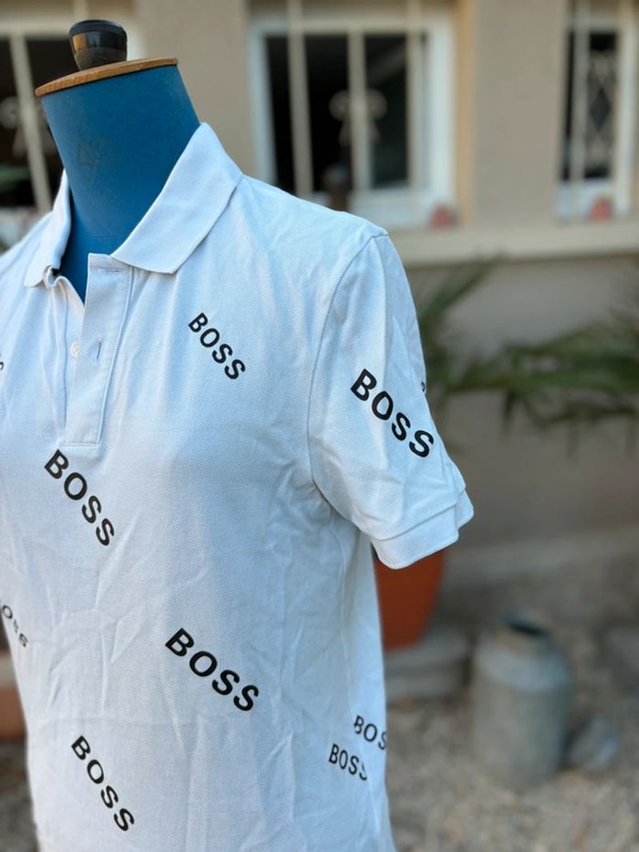 Polo Hugo Boss - blanc/noir - taille S/36 - en très bon état - photo numéro 2