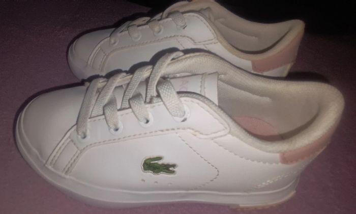 Baskets blanches bébé Lacoste - photo numéro 3