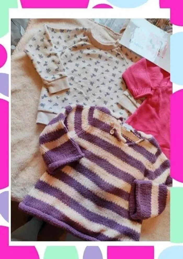 Lot de 3 pulls taille 18 mois - photo numéro 2