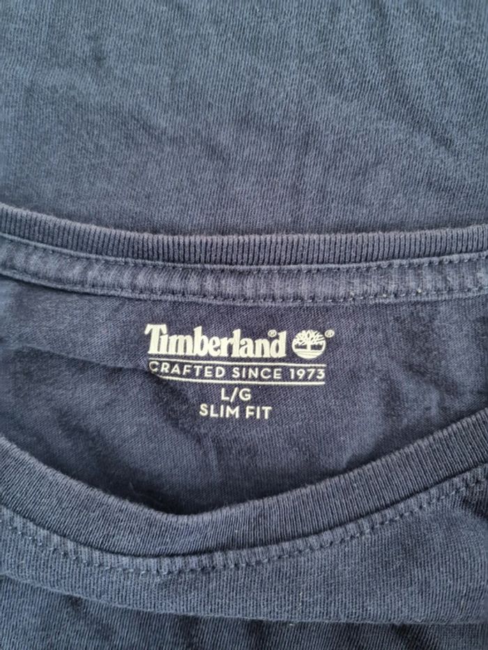 Timberland - Tee-shirt manches courtes, col rond - Bleu marine (L) - photo numéro 5