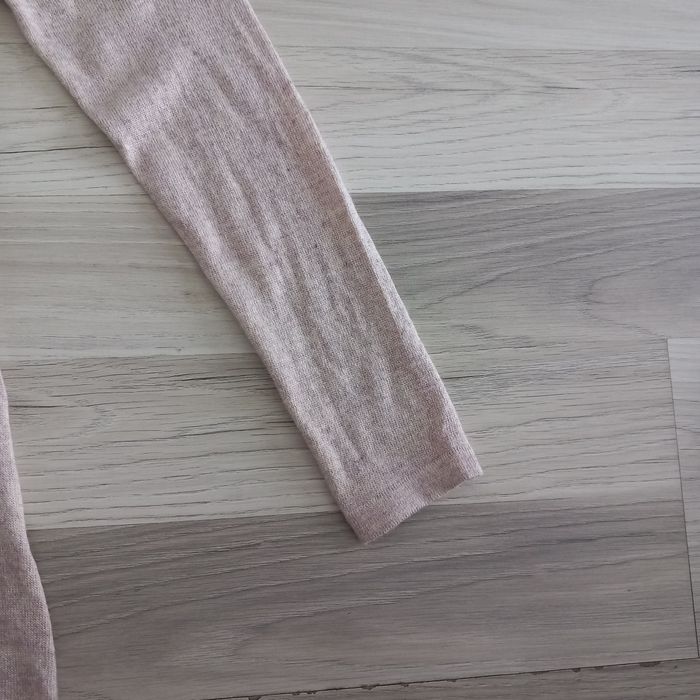 Pull avec col en V femme motif coeur beige taille S - photo numéro 4