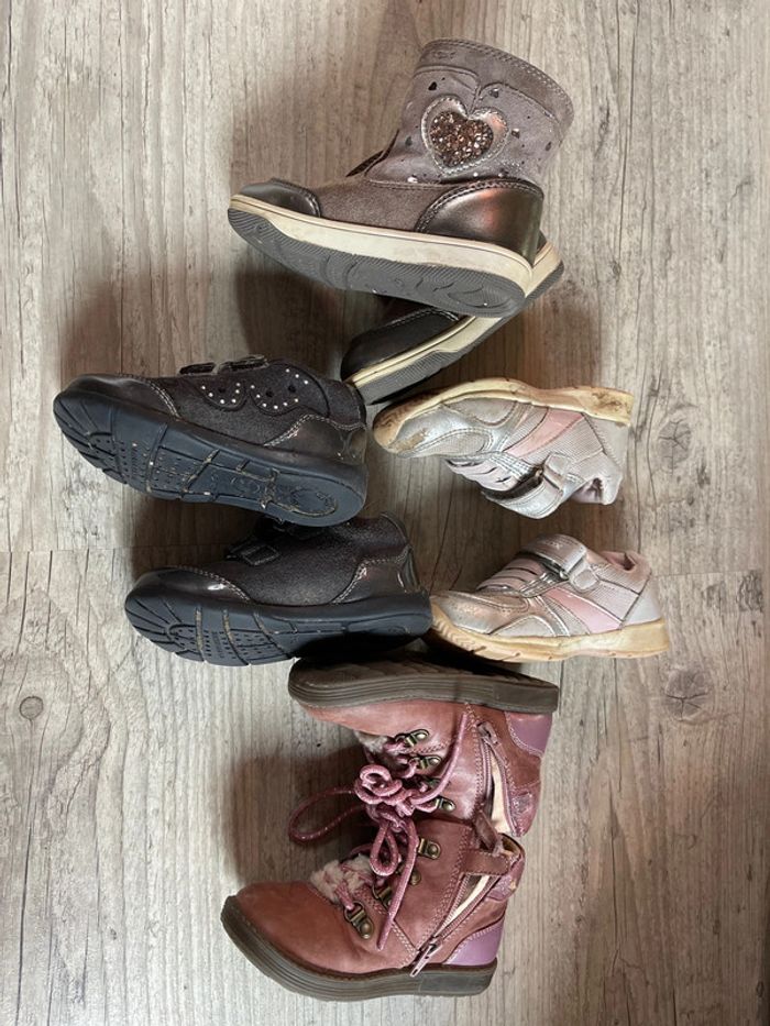 Lot de 4 paires de chaussures geox enfant fille pointure 23 et 25i - photo numéro 2