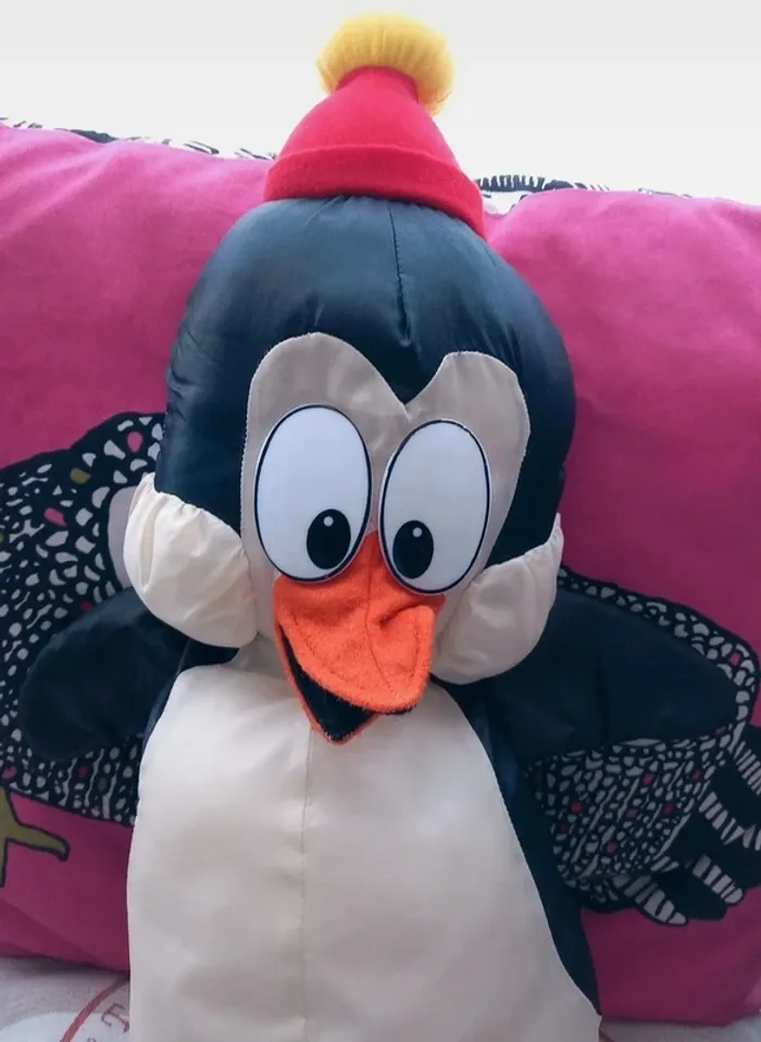 Peluche pingouin chilly willy bikin en toile vintage 50cm - photo numéro 2