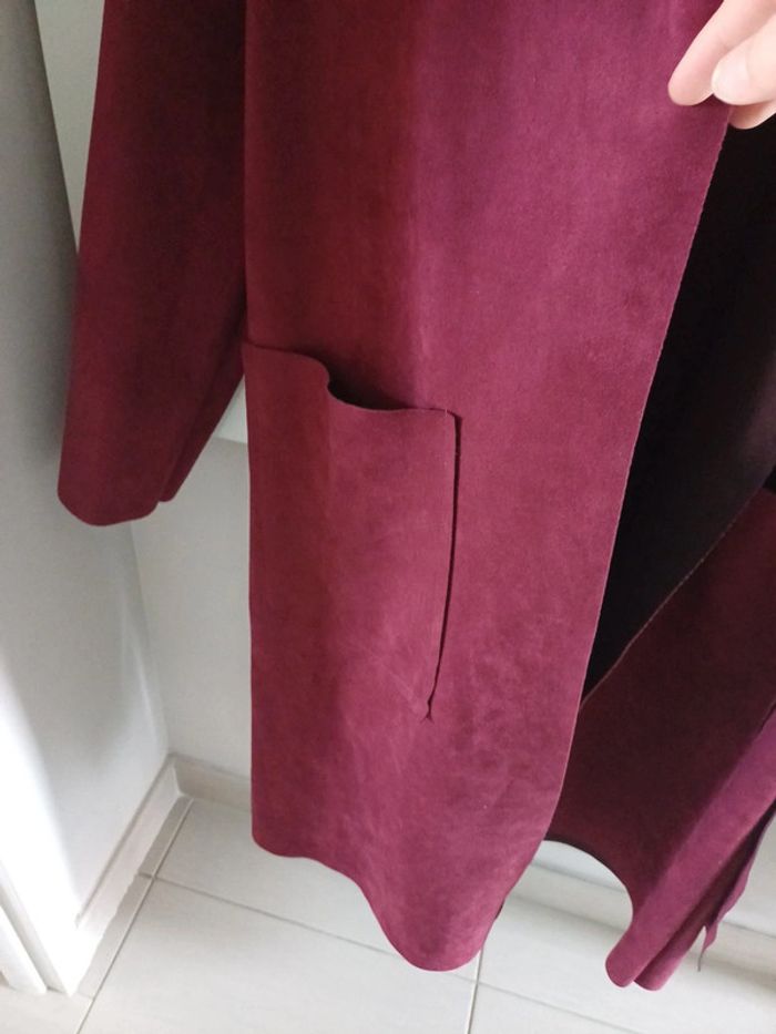 Veste longue bordeaux taille unique - photo numéro 2