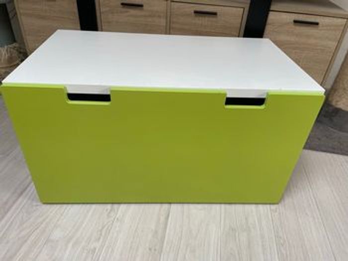 SMÅSTAD Banc avec rangement jouets, blanc/vert 90x52x48 cm IKEA - photo numéro 2