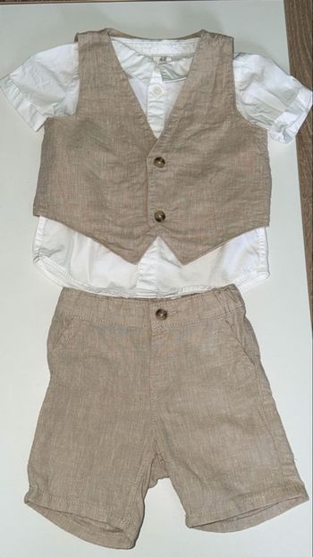 H&M ensemble 3 pièce en lin bébé garçon