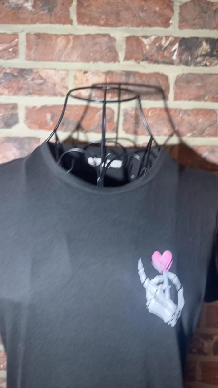 T-shirt gris foncé avec logo Pull and Bear Taille S / 36 - photo numéro 6