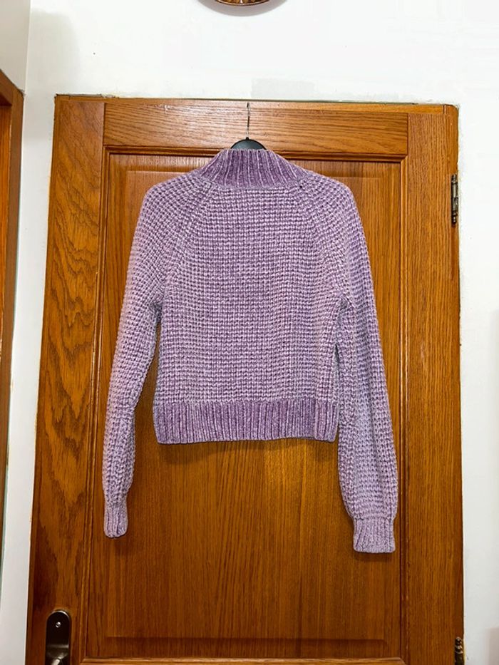 Pull col roulé violet - photo numéro 3