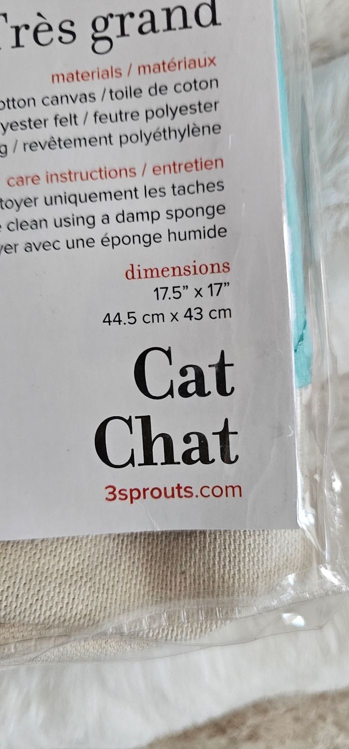 Magnifique grand  sac de rangement chat 🐱 3 sprouts Neuf - photo numéro 5