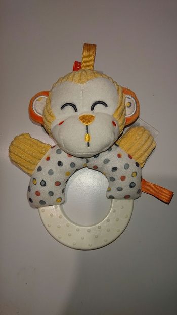 Hochet peluche singe