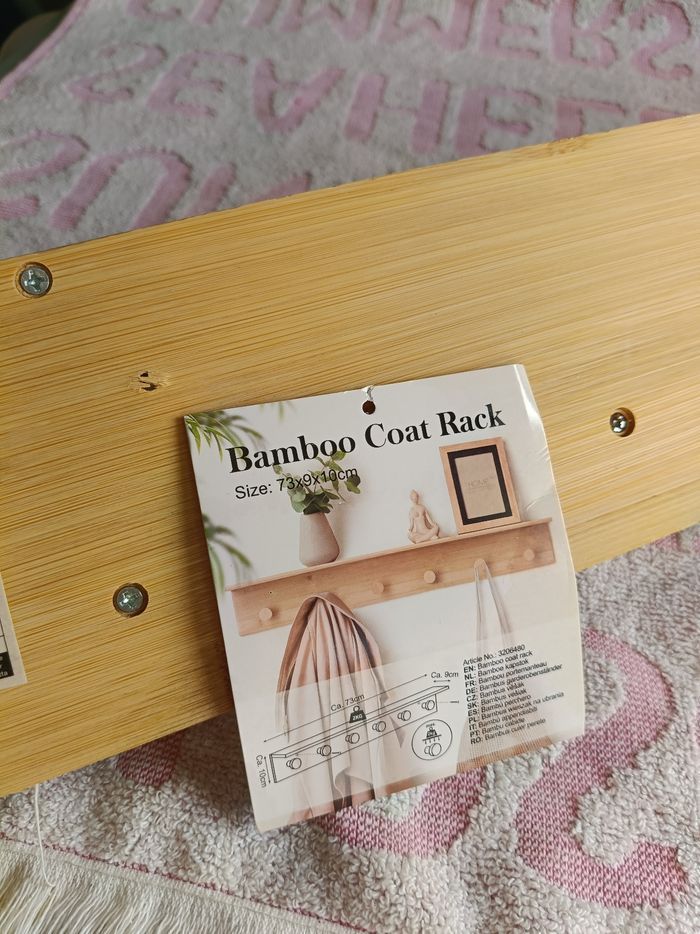 ✨ Porte-manteau mural en bambou – Style naturel chic ✨ - photo numéro 3
