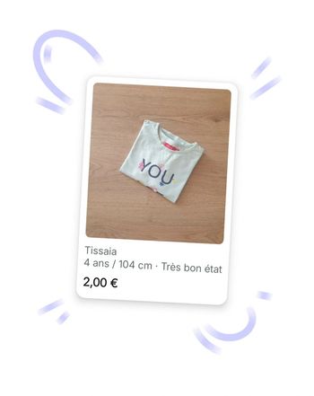 🩷 Tee-shirt ML 4 ans Tissaia #emyfleury_4ansfille