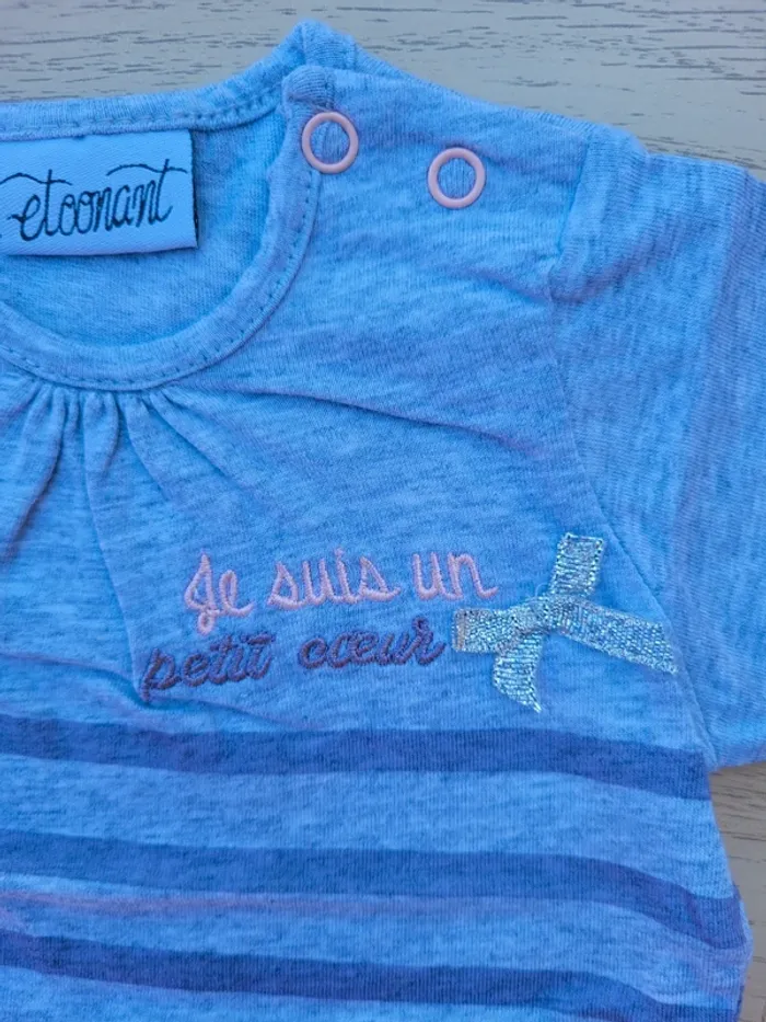 T-shirt manches longues filles 6 mois - photo numéro 3