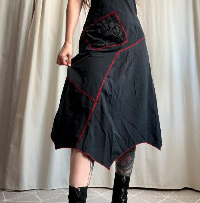 Robe longue asymétrique Avant Garde Goth vintage y2k - Taille M - photo numéro 2