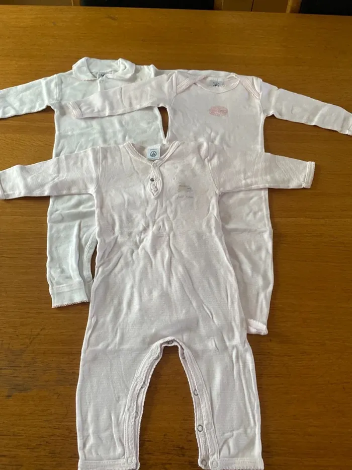 Lot 3 Pyjama coton sans pieds petit bateau 6 mois