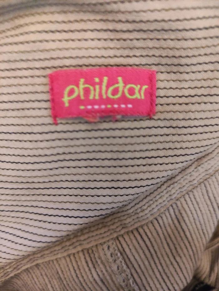 Veste rayée marron noir Phildar Taille 42 - photo numéro 4