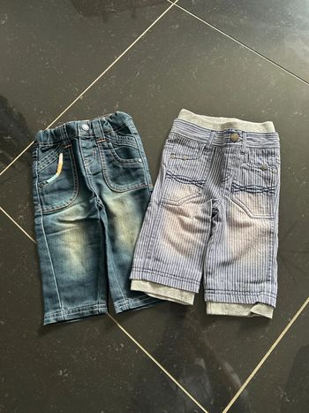 Lot 2 pantalons tape à l’œil 6 mois