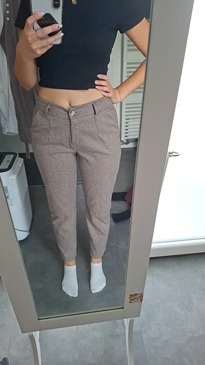 Pantalon laine droit