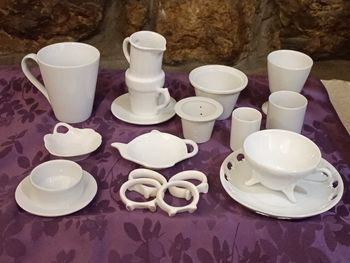 Lot porcelaine blanche 