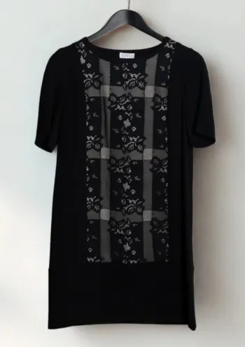 Robe noire détails en dentelle Claudie Pierlot Taille 36