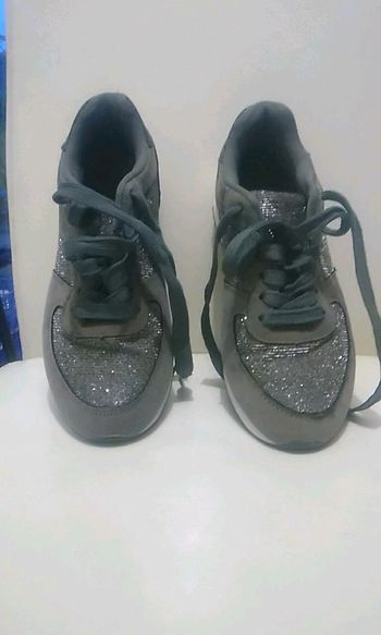 Baskets 35 grise et argent 1