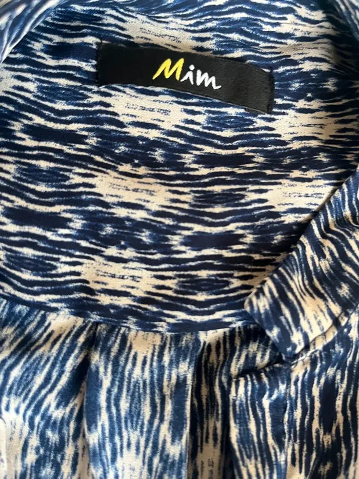 Blouse légère à motif bleu et blanc - photo numéro 3