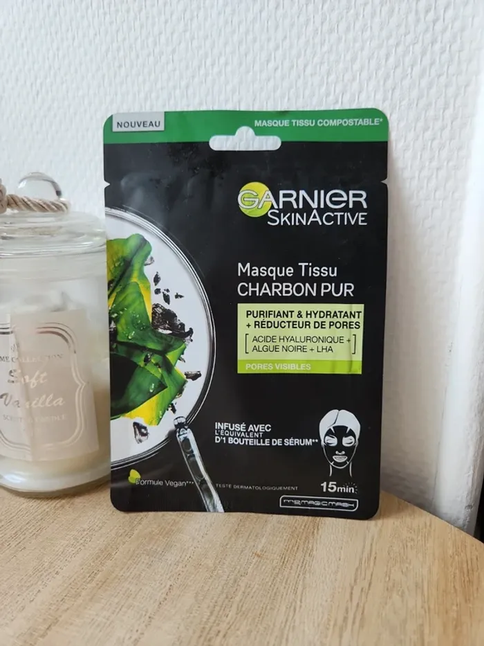 🌺Masque purifiant et hydratant au charbon pur Garnier🌺 - photo numéro 2