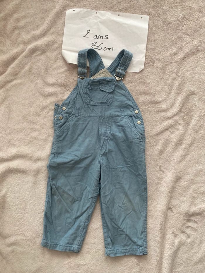 Salopette doublée, chaude, velour - DPAM - 24 mois / 2 ans - TBE