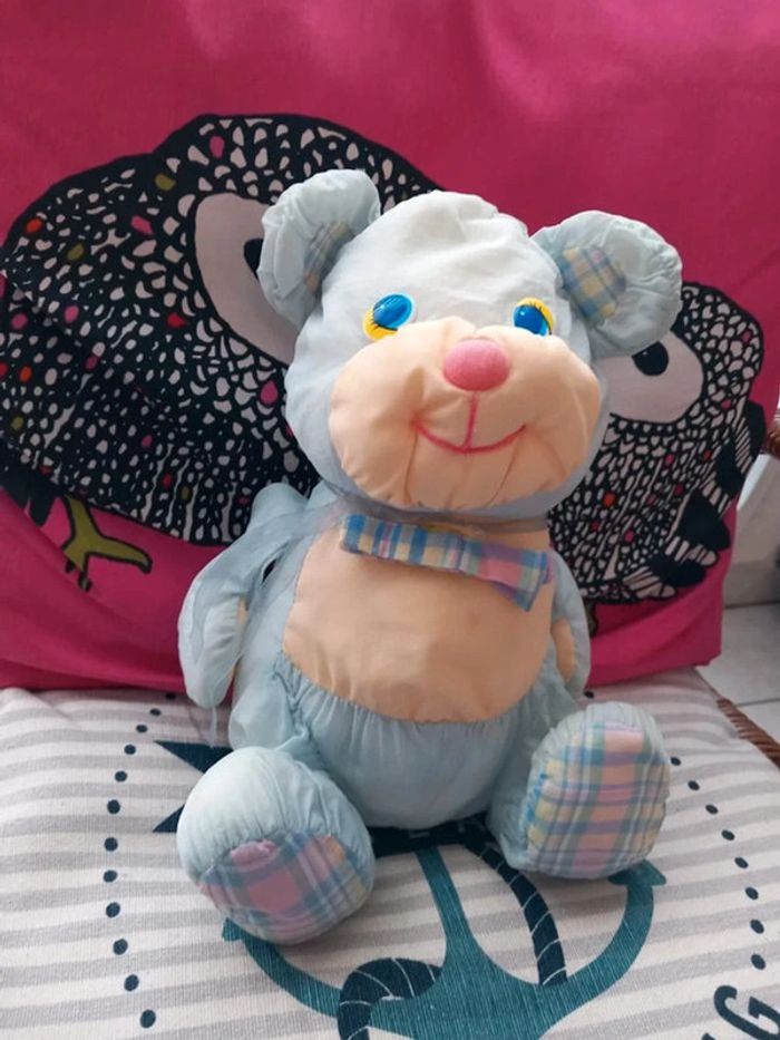 Peluche en toile vintage puffalump bleu 30cm - photo numéro 2