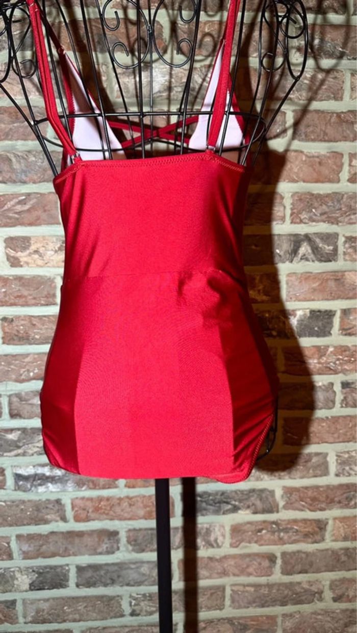 Maillot une pièce rouge bordeaux Shein Taille S / 36 - photo numéro 8