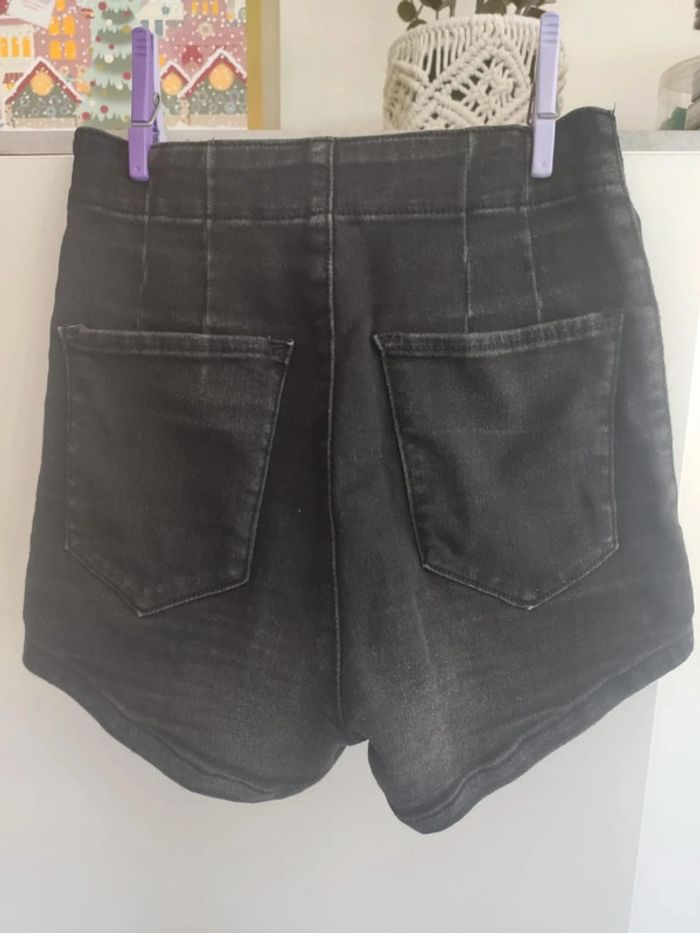 Bershka short en jean noir 34 - photo numéro 5