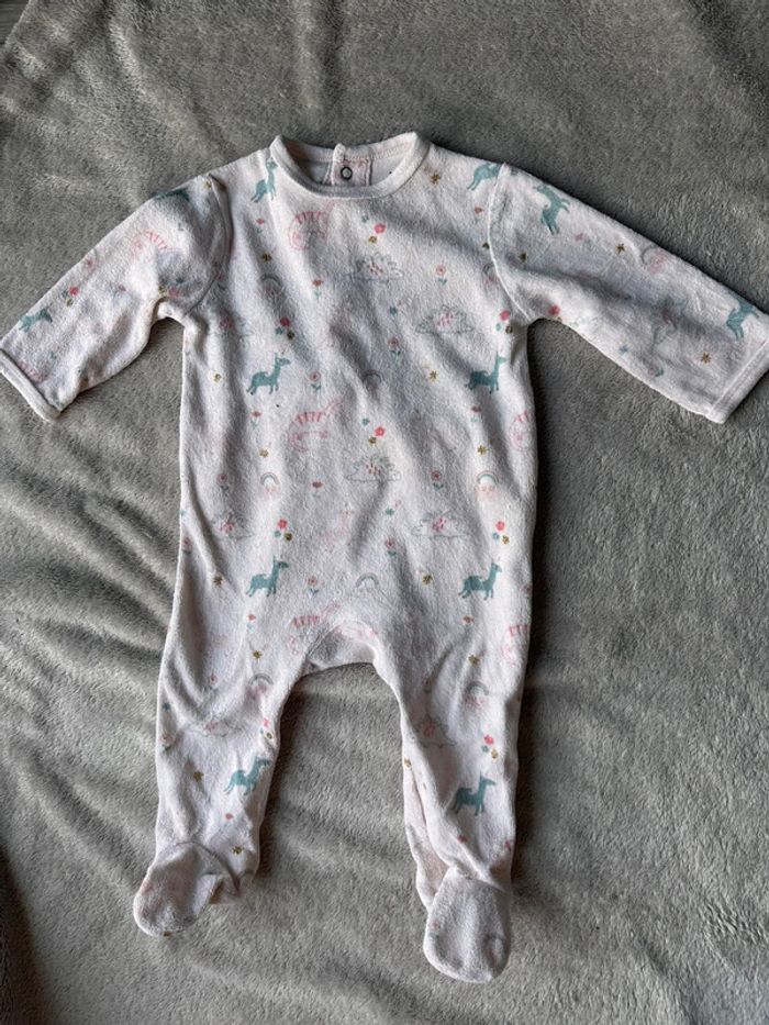 Lot de 5 pyjamas velours 6 mois - photo numéro 6