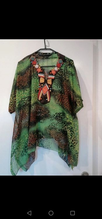 Tunique transparente verte