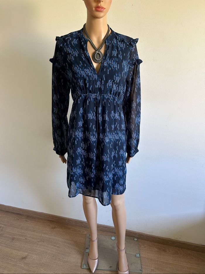 Robe bleue à manches longues An’ge taille 1 jamais portée - photo numéro 3
