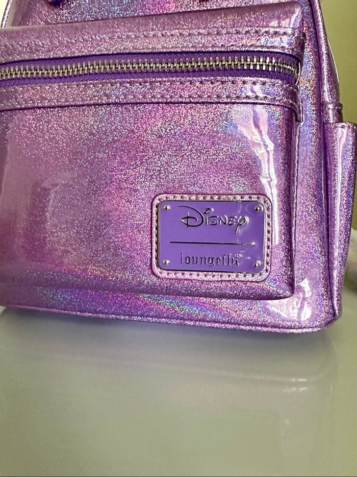 Sac Loungefly backpack Minnie Mouse purple glitter (violet / mauve à paillettes) Disney - photo numéro 7