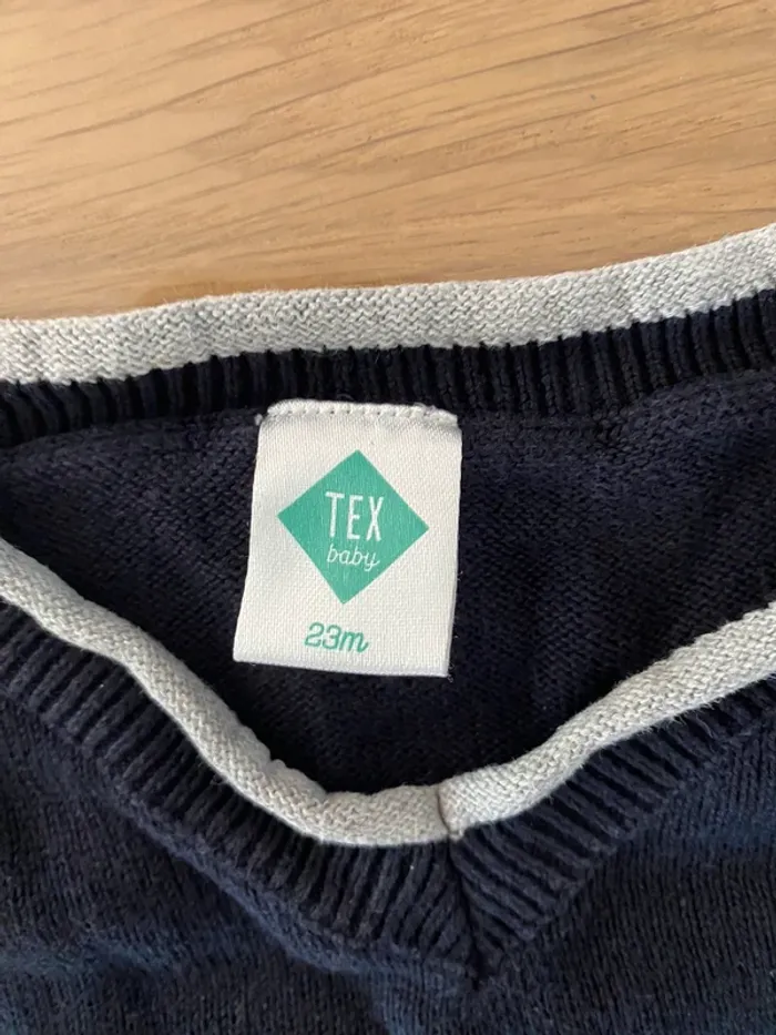 Pull col V tex 23 mois - photo numéro 3